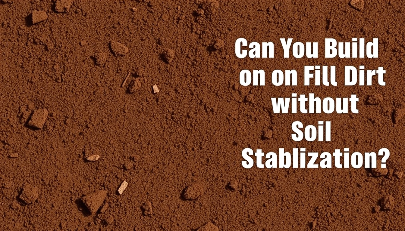 Can You Build on Fill Dirt Without Soil Stabilization? Can You Build on Fill Dirt Without Soil Stabilization?