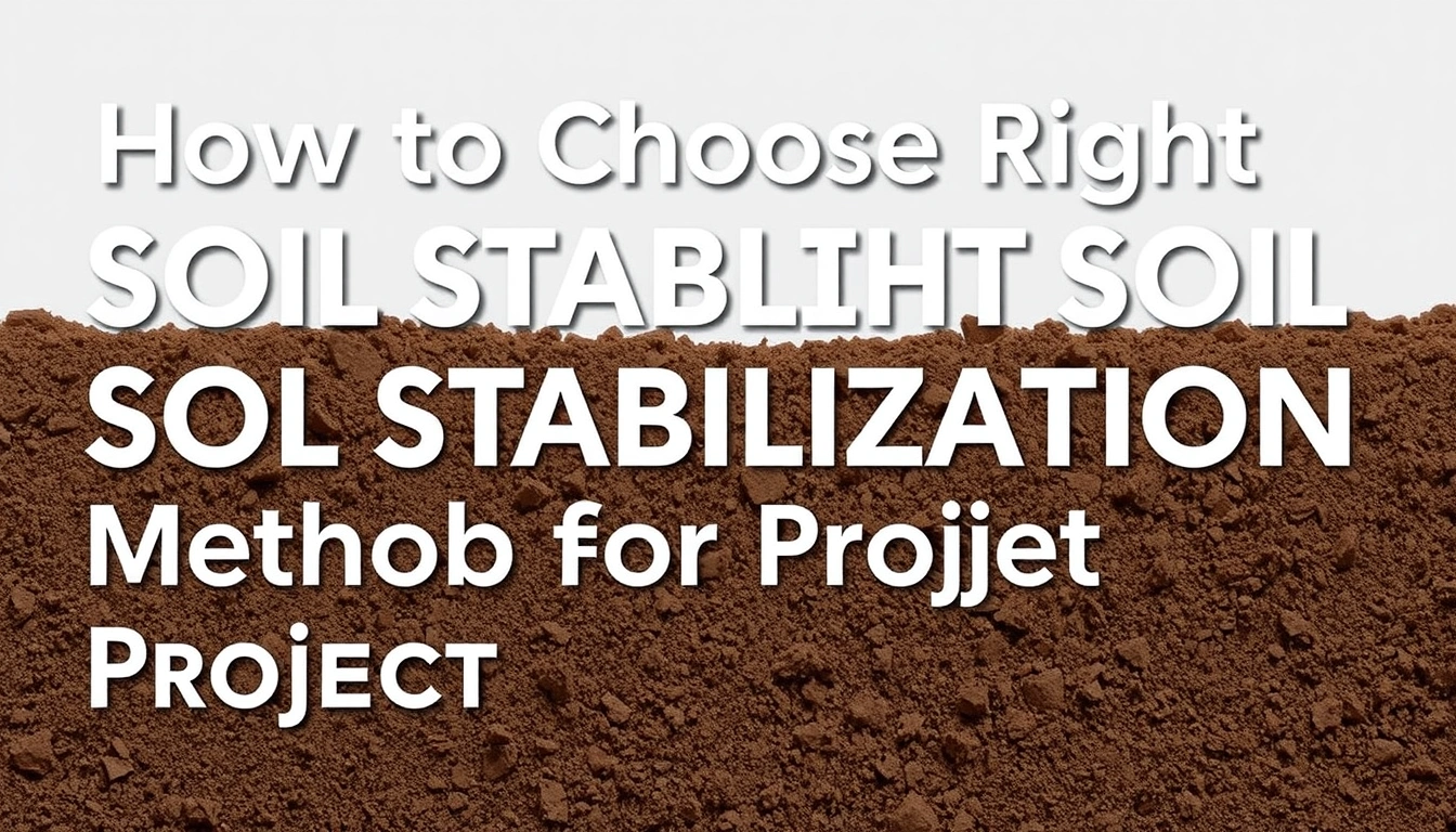 How to Choose the Right Soil Stabilization Method for Your Project