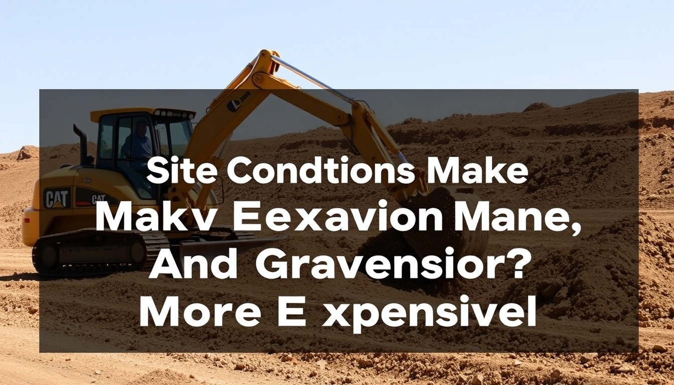 What Site Conditions Make Excavation and Grading More Expensive?