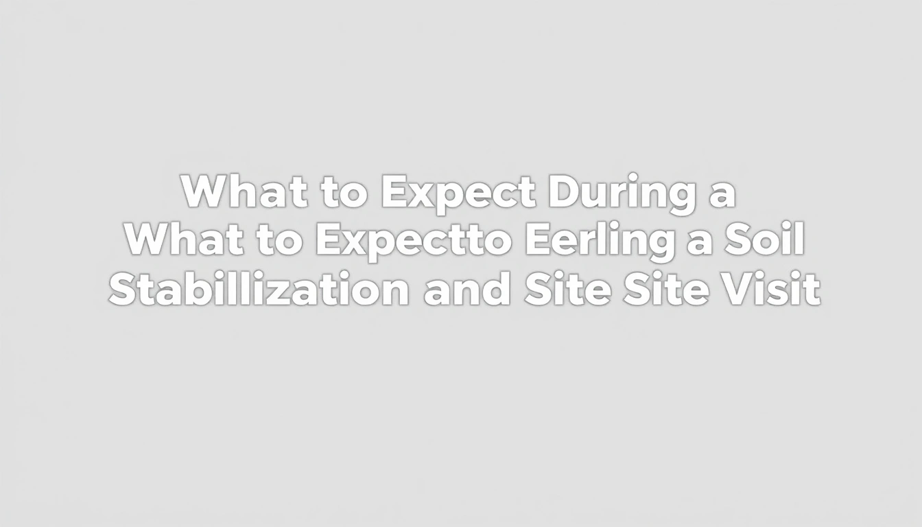 What to Expect During a Soil Stabilization Estimate and Site Visit in Dallas–Fort Worth