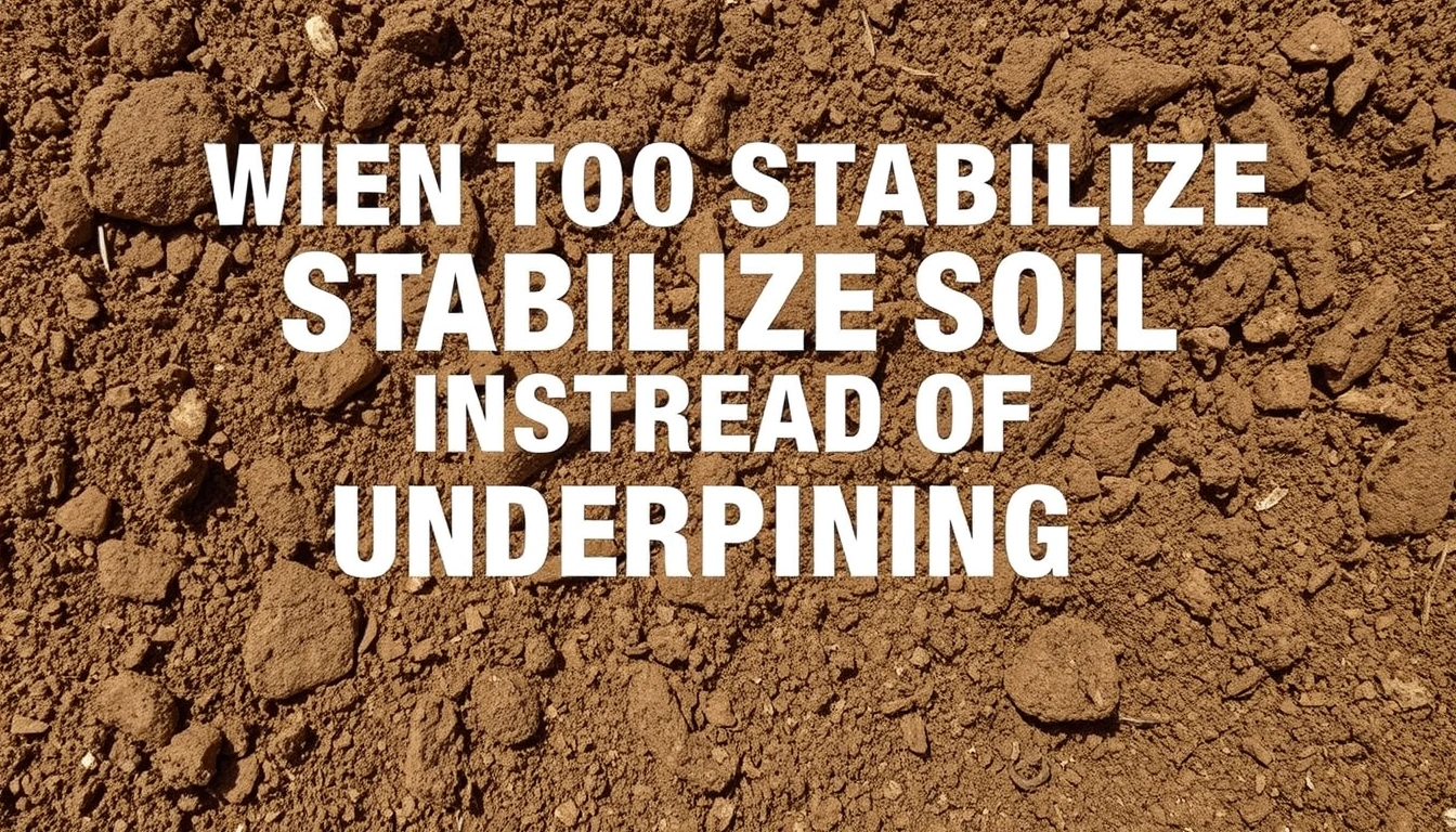 When to Stabilize Soil Instead of Underpinning a Foundation