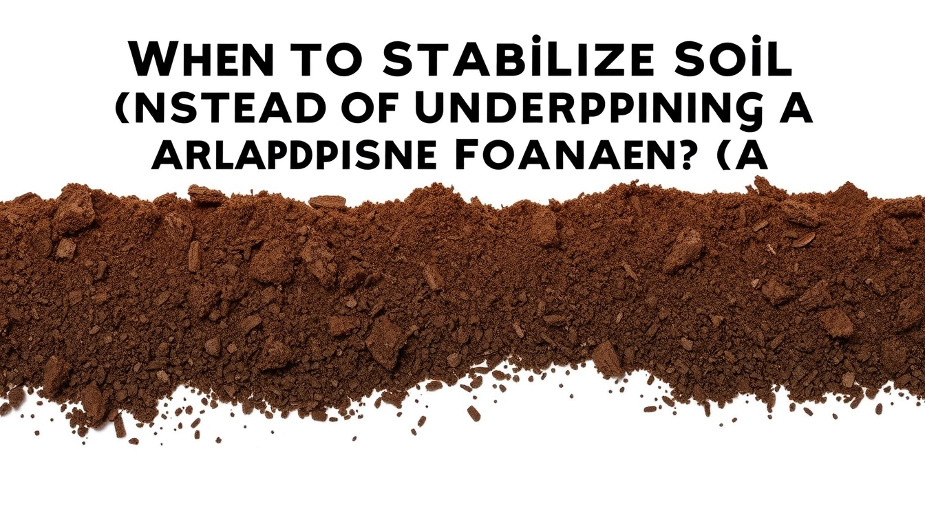 When to Stabilize Soil Instead of Underpinning a Foundation